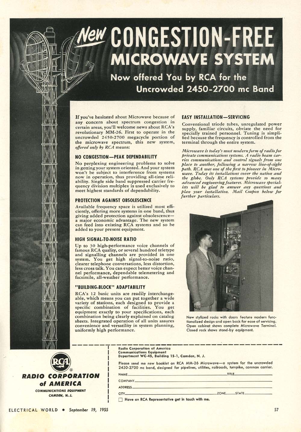 RCA MM-26 microwave radio ad